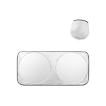 Polyester car sunshade with two round areas Ø65cm various colours