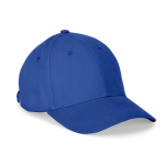 Adjustable 6-panel brushed cotton cap 260 g/m² royal blue colour first view