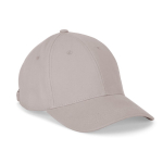 Adjustable 6-panel brushed cotton cap 260 g/m² light grey colour first view