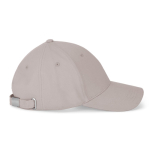 Adjustable 6-panel brushed cotton cap 260 g/m² light grey colour third view