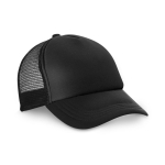 Polyester and mesh cap with adjustable fastening 150 g/m2 black colour