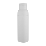 Double-wall stainless steel thermal bottle 650ml white colour second front view