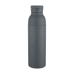 Double-wall stainless steel thermal bottle 650ml dark grey colour second front view