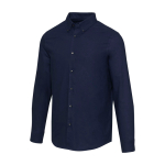 Men’s long-sleeve Oxford shirt with button-down collar Elevate navy-blue colour