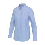 Women’s long-sleeve oxford shirt with straight cut Elevate light blue colour