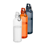 Durable, lightweight recycled plastic bottle with carabiner 750ml white colour second multiple colours view