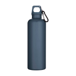 Durable lightweight recycled plastic bottle with carabiner 750ml bondi blue colour second front view