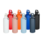 Durable lightweight recycled plastic bottle with carabiner 750ml light blue colour second multiple colours view