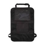 Car organiser with mesh pockets and window black colour second front view