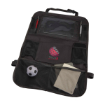 Car organiser with mesh pockets and window black colour