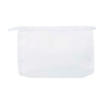 Travel recycled polyester toiletry bag for items and accessories off white colour second front view