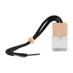 Compact car vent air freshener with vanilla fragrance 8 ml black colour second front view