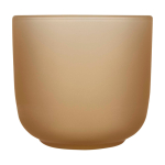 Elegant wooden tray with 2 frosted glass tumblers 200 ml brown colour second front view