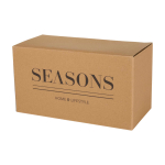 Elegant wooden tray with 2 frosted glass tumblers 200 ml bondi blue colour second view with box