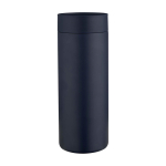 Double-wall recycled stainless steel bottle 3-piece 650ml navy-blue colour second view