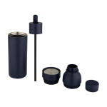 Double-wall recycled stainless steel bottle 3-piece 650ml navy-blue colour fifth view