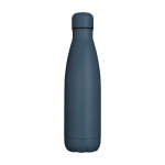Recycled stainless steel water bottle with cap 750ml bondi blue colour second front view
