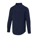 Men’s poplin long-sleeve shirt with regular fit 133 g/m² Elevate navy-blue colour third rear view