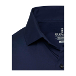 Men’s poplin long-sleeve shirt with regular fit 133 g/m² Elevate navy-blue colour close-up view 1