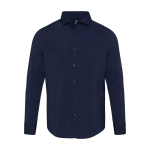 Men’s poplin long-sleeve shirt with regular fit 133 g/m² Elevate navy-blue colour second front view
