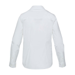 Women’s poplin shirt with long sleeves and straight fit 133 g/m2 Elevate white colour second rear view