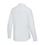Women’s poplin shirt with long sleeves and straight fit 133 g/m2 Elevate white colour third rear view