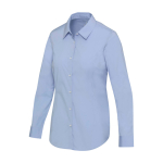 Women’s poplin shirt with long sleeves and straight fit 133 g/m2 Elevate light blue colour
