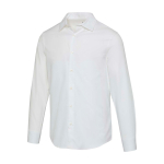 Men’s long-sleeve cotton twill shirt 185 g/m² Elevate white colour