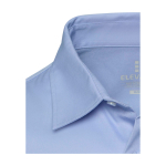 Men’s long-sleeve cotton twill shirt 185 g/m² Elevate light blue colour close-up view 1