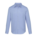 Men’s long-sleeve cotton twill shirt 185 g/m² Elevate light blue colour second front view
