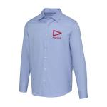 Men’s long-sleeve cotton twill shirt 185 g/m² Elevate light blue colour screen printing view