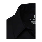 Women’s long-sleeve cotton twill shirt 185 g/m2 Elevate black colour close-up view 1