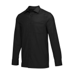 Unisex corduroy shirt with straight fit and long sleeves 252 g/m2 Elevate black colour