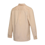 Unisex corduroy shirt with straight fit and long sleeves 252 g/m2 Elevate ivory colour third rear view