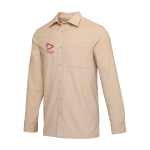 Unisex corduroy shirt with straight fit and long sleeves 252 g/m2 Elevate ivory colour