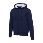 Unisex recycled cotton and polyester hoodie with sherpa lining Elevate navy-blue colour