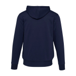 Unisex recycled cotton and polyester hoodie with sherpa lining Elevate navy-blue colour second rear view