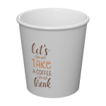 Reusable cup ideal for espresso Americano® Piccolo 100ml white colour pad printing view