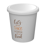 Reusable espresso cup with lid Americano® Piccolo 100ml white colour pad printing view