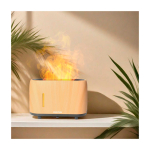 Silent humidifier with aromatherapy and flame light Prixton Essence wood colour lifestyle image 2