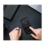 Metal smart ring with health monitoring Prixton Orbyt black colour lifestyle image