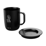 Smart plastic temperature control mug Prixton Tempo 300 ml black colour printed logo view 2