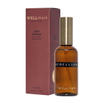 Glass room spray with three unique fragrances WELLmark 100ml garnet colour second front view