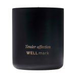 Soya wax scented candle with 3 different aromas 210g WELLmark black colour second front view