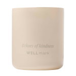 Soya wax scented candle with 3 different aromas 210g WELLmark beige colour second front view