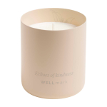 Soya wax scented candle with 3 different aromas 210g WELLmark beige colour