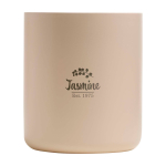 Soya wax scented candle with 3 different aromas 210g WELLmark beige colour printed logo view 2