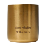 Soya wax scented candle with 3 different aromas 210g WELLmark gold colour second front view