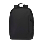 Anti-theft synthetic leather backpack with rear access 18L 15” laptop black colour second front view