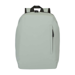 Anti-theft synthetic leather backpack with rear access 18L 15” laptop grey colour second front view